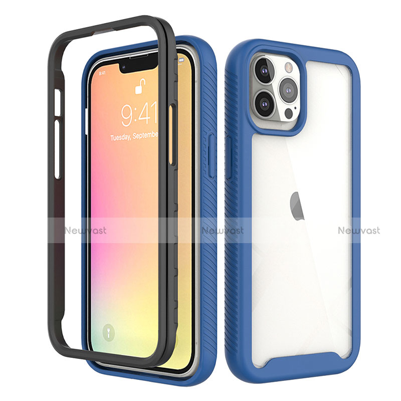 Ultra-thin Silicone Gel Soft Matte Finish Front and Back Case 360 Degrees Cover for Apple iPhone 13 Pro Max