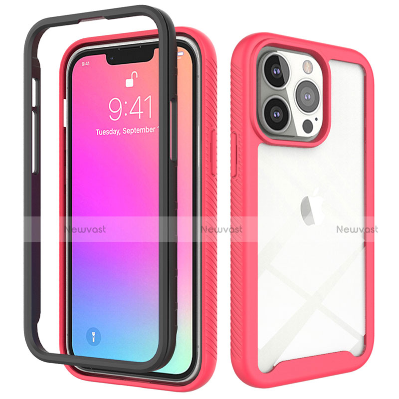 Ultra-thin Silicone Gel Soft Matte Finish Front and Back Case 360 Degrees Cover for Apple iPhone 13 Pro Max