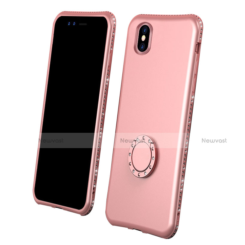 Ultra-thin Silicone Gel Soft Matte Finish Front and Back Case 360 Degrees Cover for Apple iPhone X Rose Gold