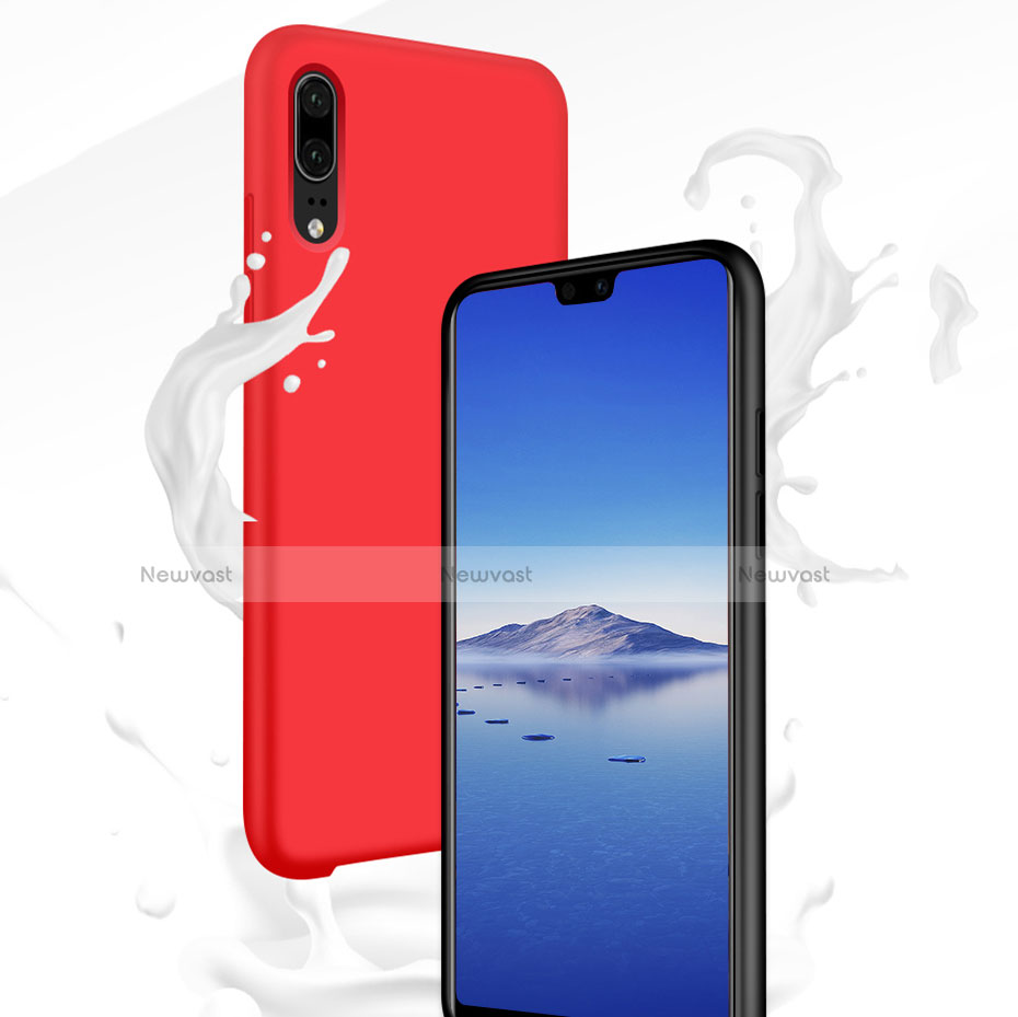 Ultra-thin Silicone Gel Soft Matte Finish Front and Back Case 360 Degrees Cover for Huawei P20