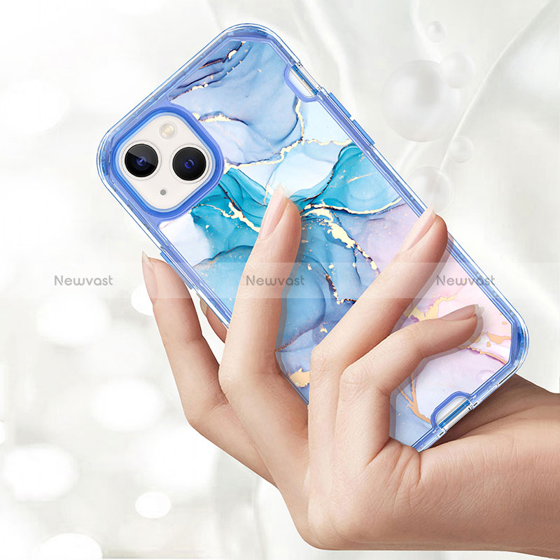 Ultra-thin Silicone Gel Soft Matte Finish Front and Back Case 360 Degrees Cover YJ1 for Apple iPhone 14
