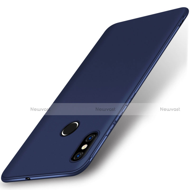 Ultra-thin Silicone TPU Soft Case S06 for Xiaomi Mi 8 Blue