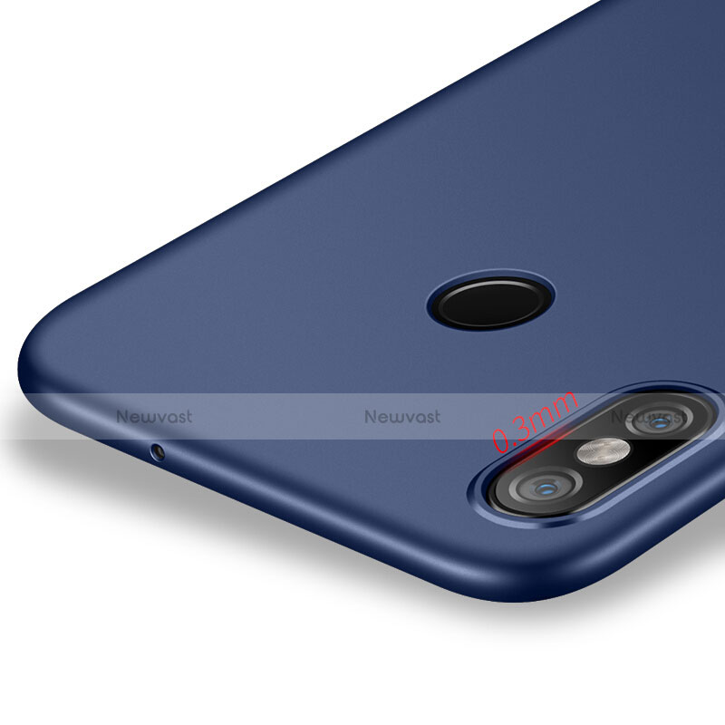 Ultra-thin Silicone TPU Soft Case S06 for Xiaomi Mi 8 Blue
