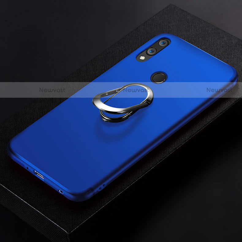 Ultra-thin Silicone TPU Soft Case with Finger Ring Stand for Huawei Nova 3e Blue