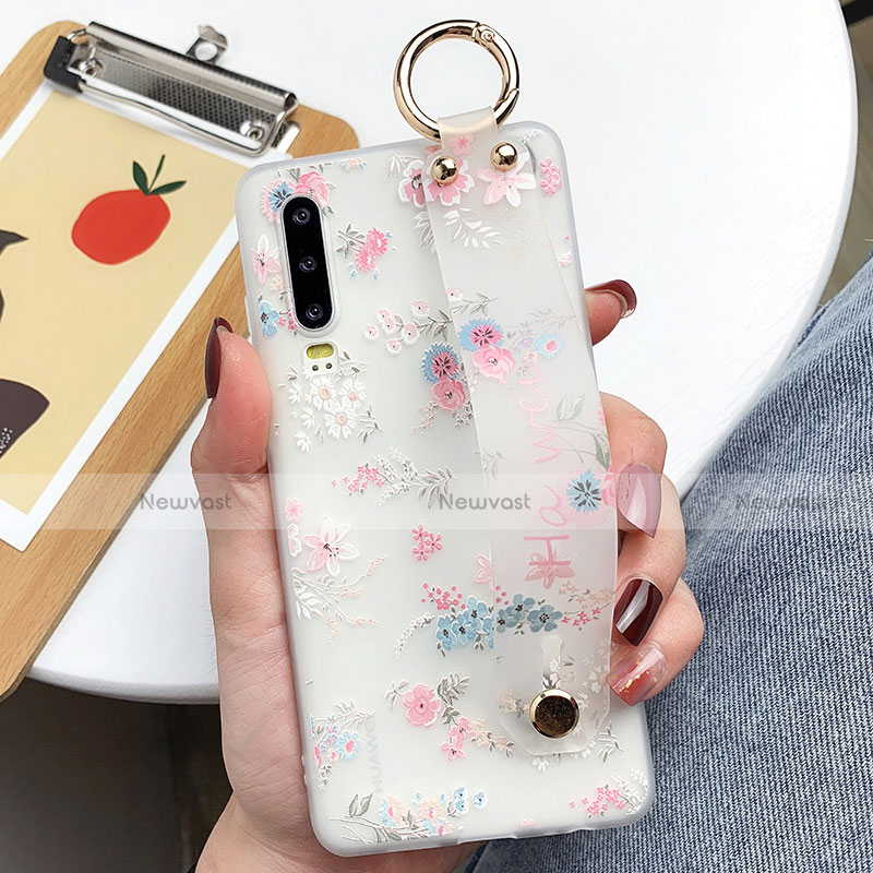 Ultra-thin Transparent Flowers Soft Case Cover for Huawei P30