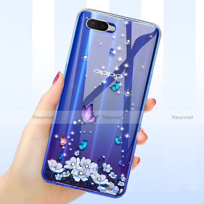 Ultra-thin Transparent Flowers Soft Case Cover for Oppo K1