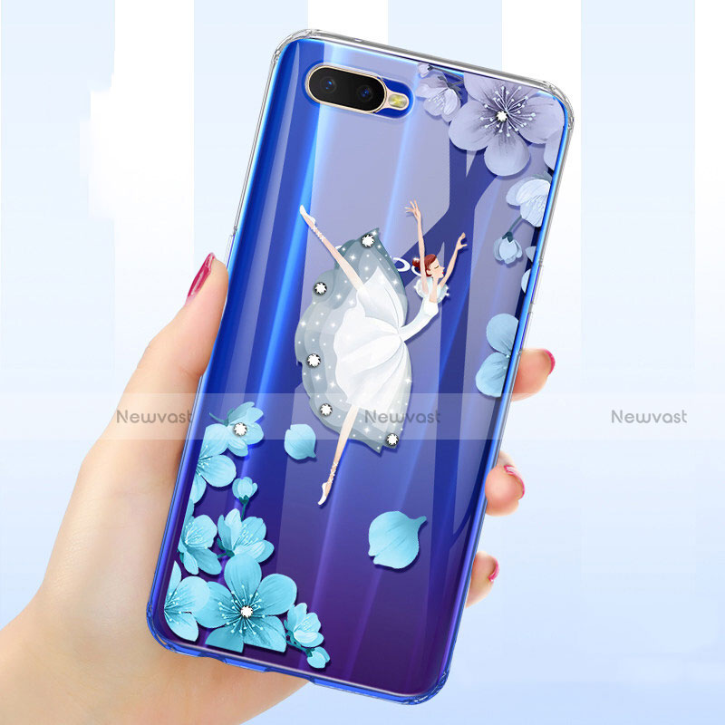 Ultra-thin Transparent Flowers Soft Case Cover for Oppo R15X