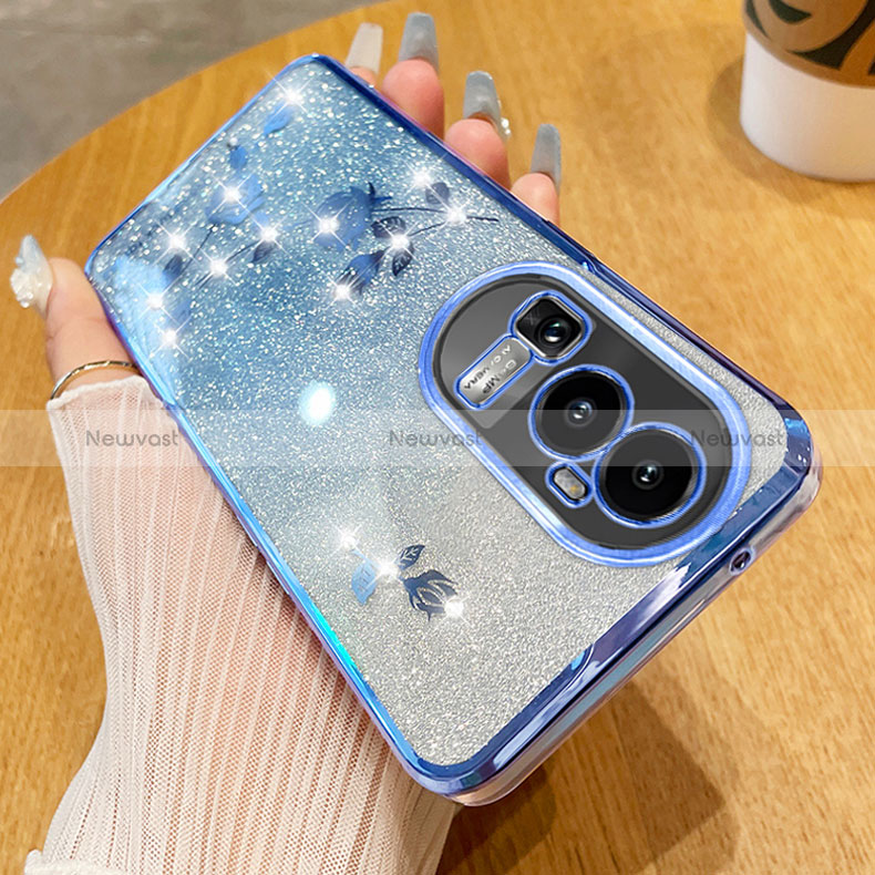 Ultra-thin Transparent Flowers Soft Case Cover for Oppo Reno10 Pro+ Plus 5G