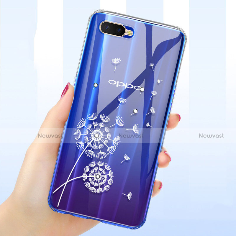 Ultra-thin Transparent Flowers Soft Case Cover for Oppo RX17 Neo