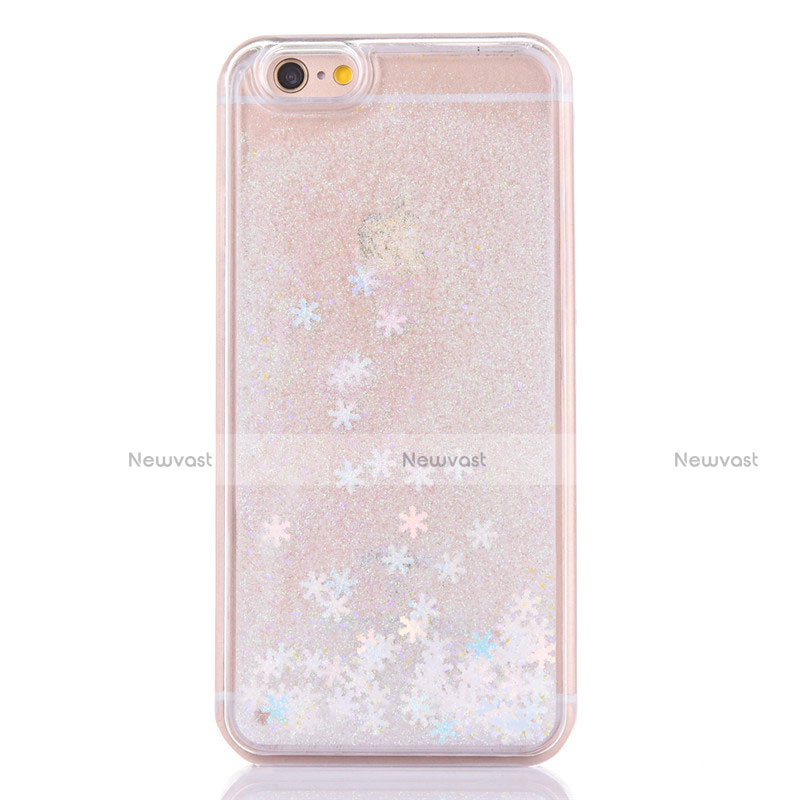 Ultra-thin Transparent Flowers Soft Case Cover T01 for Apple iPhone 6S Plus White
