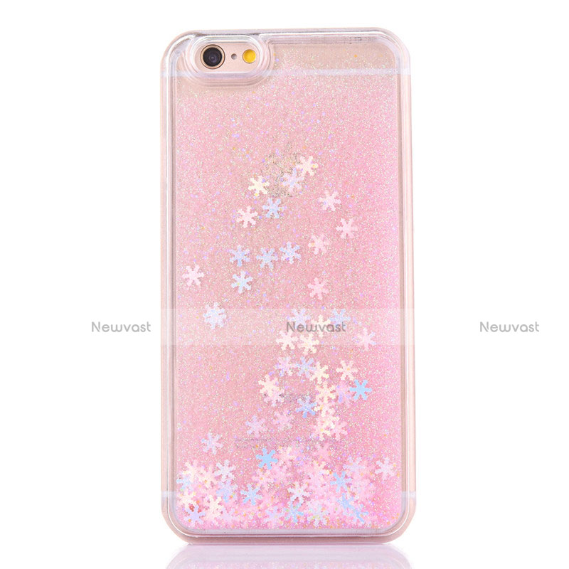 Ultra-thin Transparent Flowers Soft Case Cover T01 for Apple iPhone 6S Rose Gold