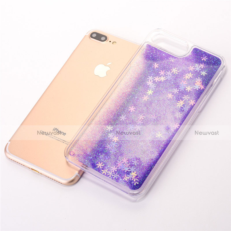 Ultra-thin Transparent Flowers Soft Case Cover T01 for Apple iPhone 8 Plus