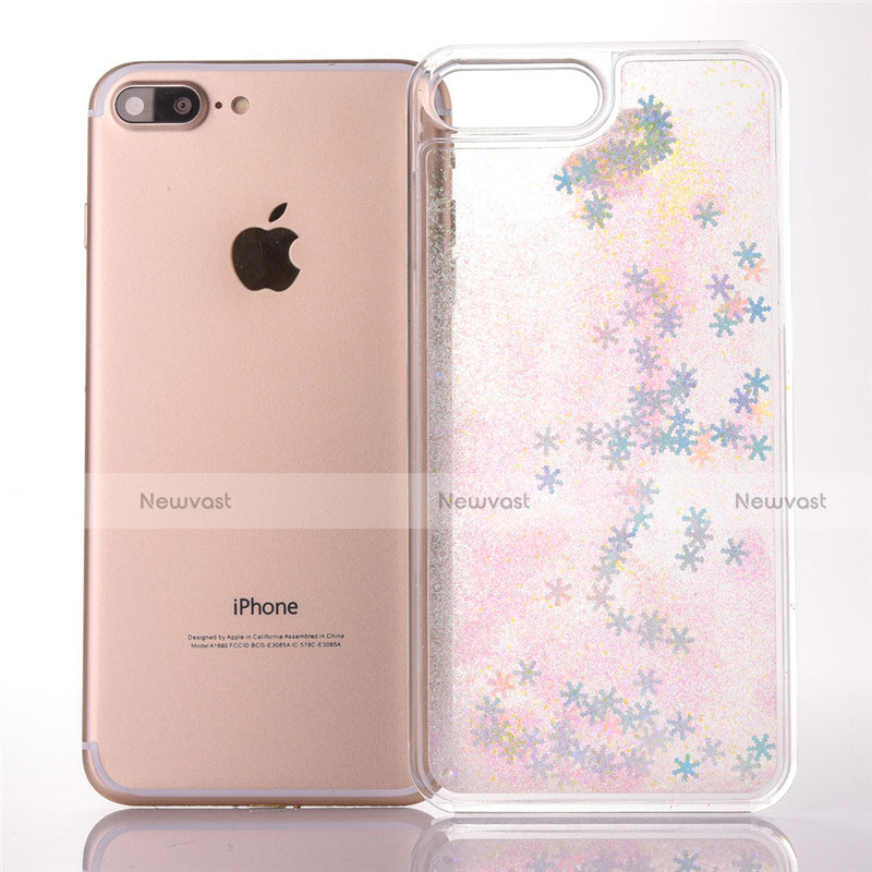 Ultra-thin Transparent Flowers Soft Case Cover T01 for Apple iPhone 8 Plus