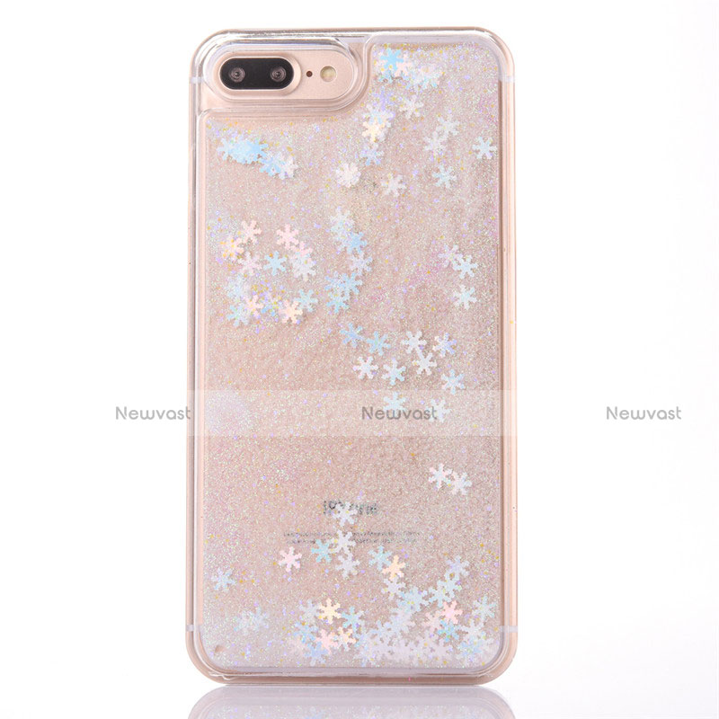 Ultra-thin Transparent Flowers Soft Case Cover T01 for Apple iPhone 8 Plus White