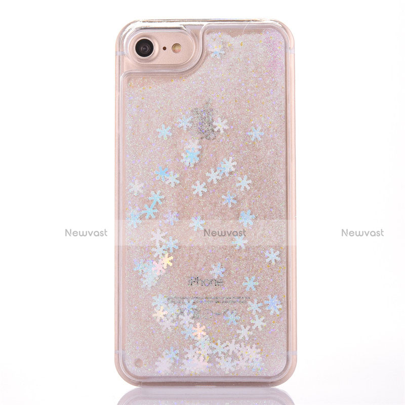 Ultra-thin Transparent Flowers Soft Case Cover T01 for Apple iPhone 8 White