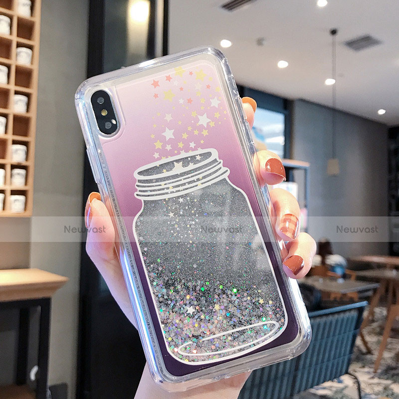 Ultra-thin Transparent Flowers Soft Case Cover T01 for Apple iPhone XR Gray