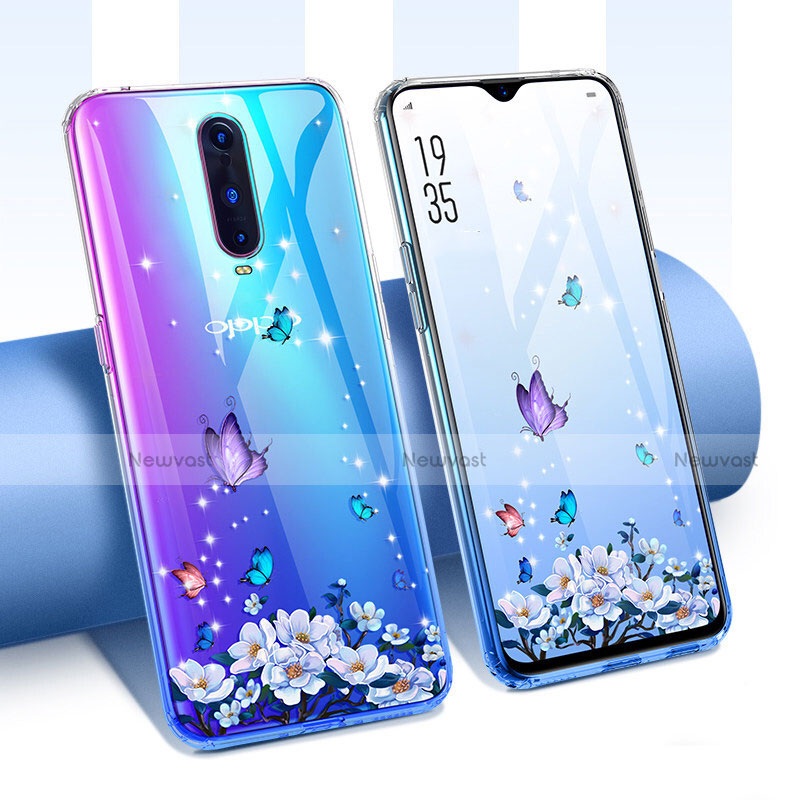 Ultra-thin Transparent Flowers Soft Case Cover T01 for Oppo R17 Pro
