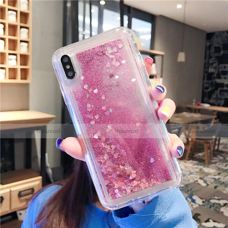 Ultra-thin Transparent Flowers Soft Case Cover T02 for Apple iPhone XR Rose Gold