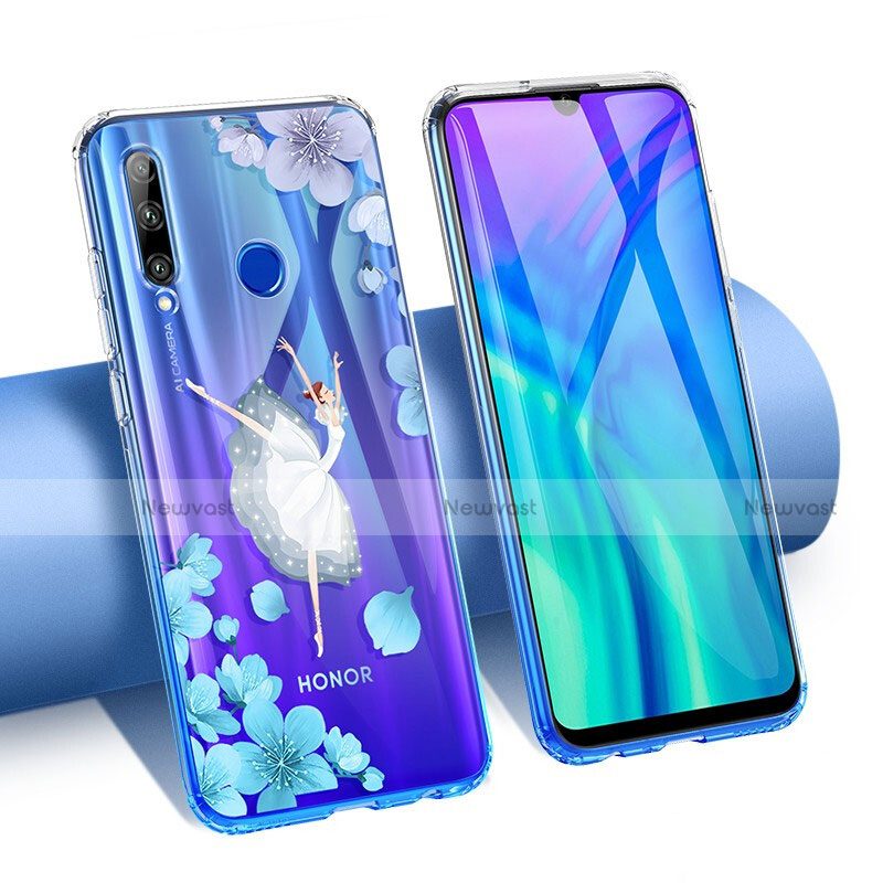 Ultra-thin Transparent Flowers Soft Case Cover T02 for Huawei P Smart+ Plus (2019)