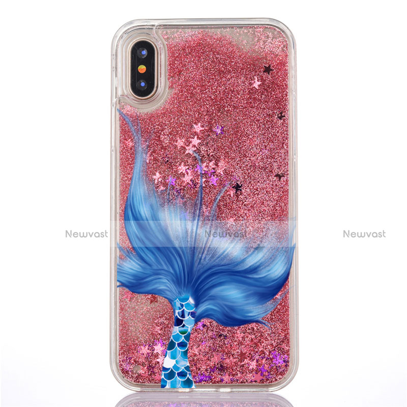 Ultra-thin Transparent Flowers Soft Case Cover T04 for Apple iPhone X
