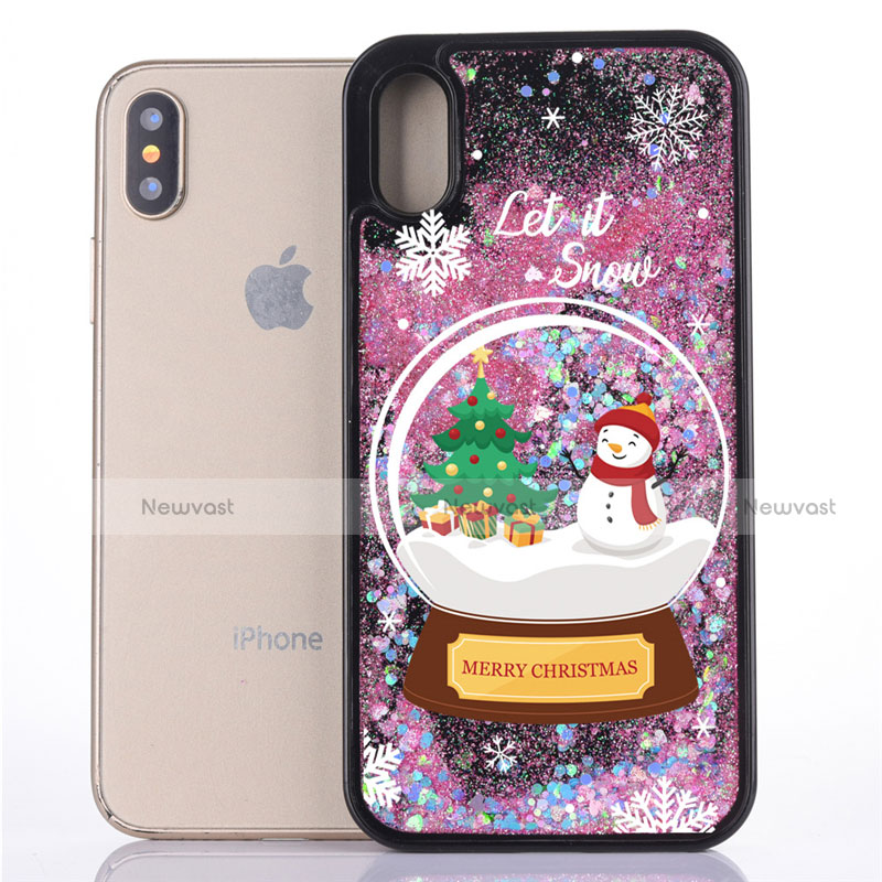 Ultra-thin Transparent Flowers Soft Case Cover T05 for Apple iPhone Xs