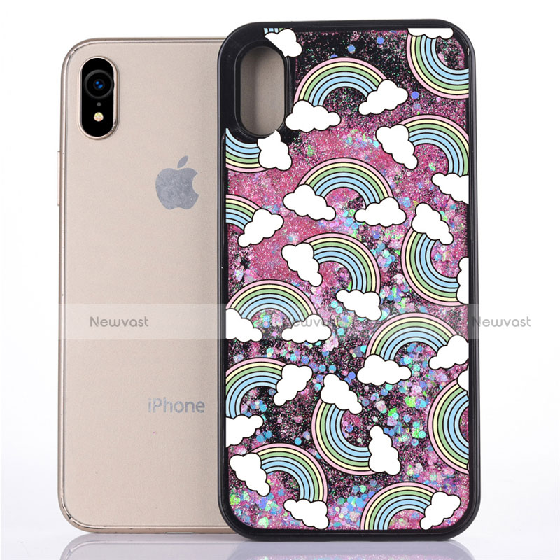 Ultra-thin Transparent Flowers Soft Case Cover T06 for Apple iPhone XR