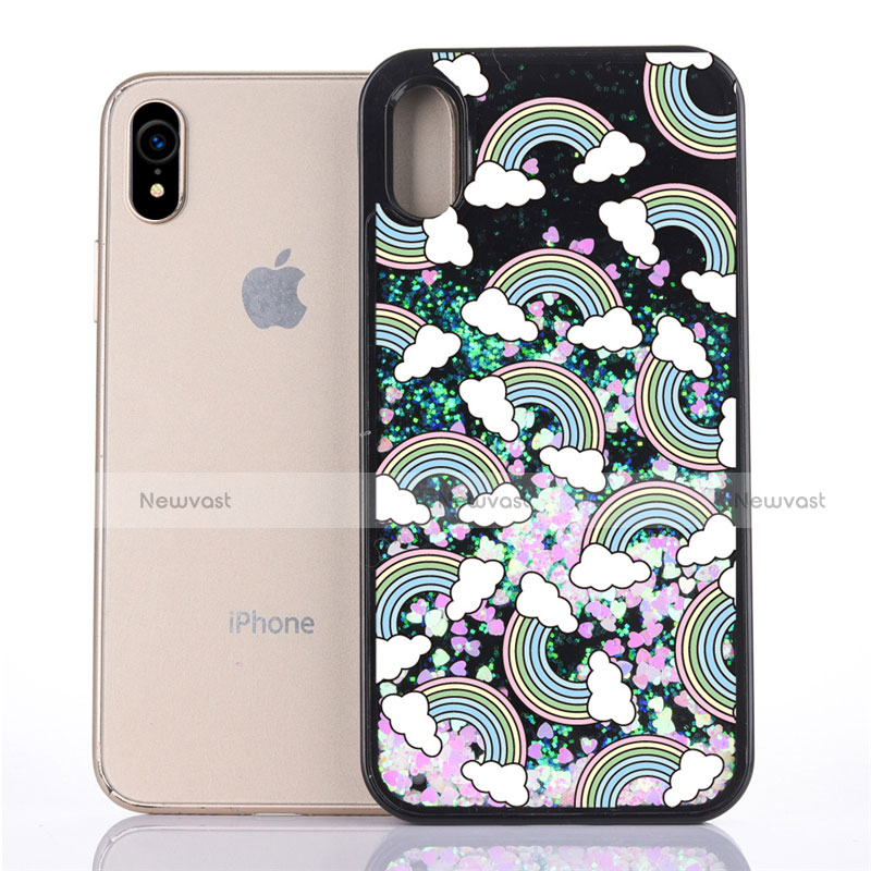 Ultra-thin Transparent Flowers Soft Case Cover T06 for Apple iPhone XR