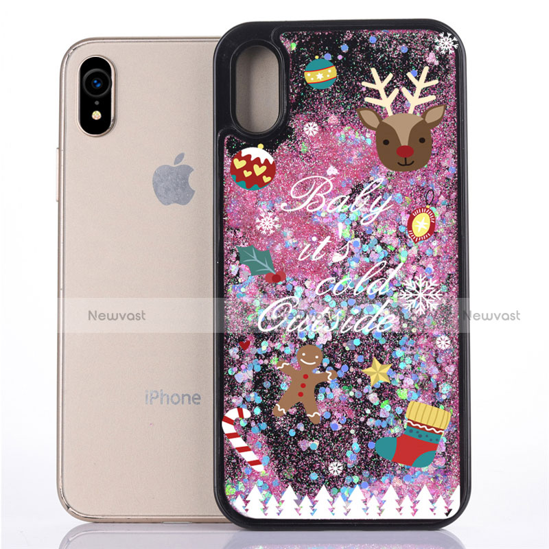 Ultra-thin Transparent Flowers Soft Case Cover T07 for Apple iPhone XR