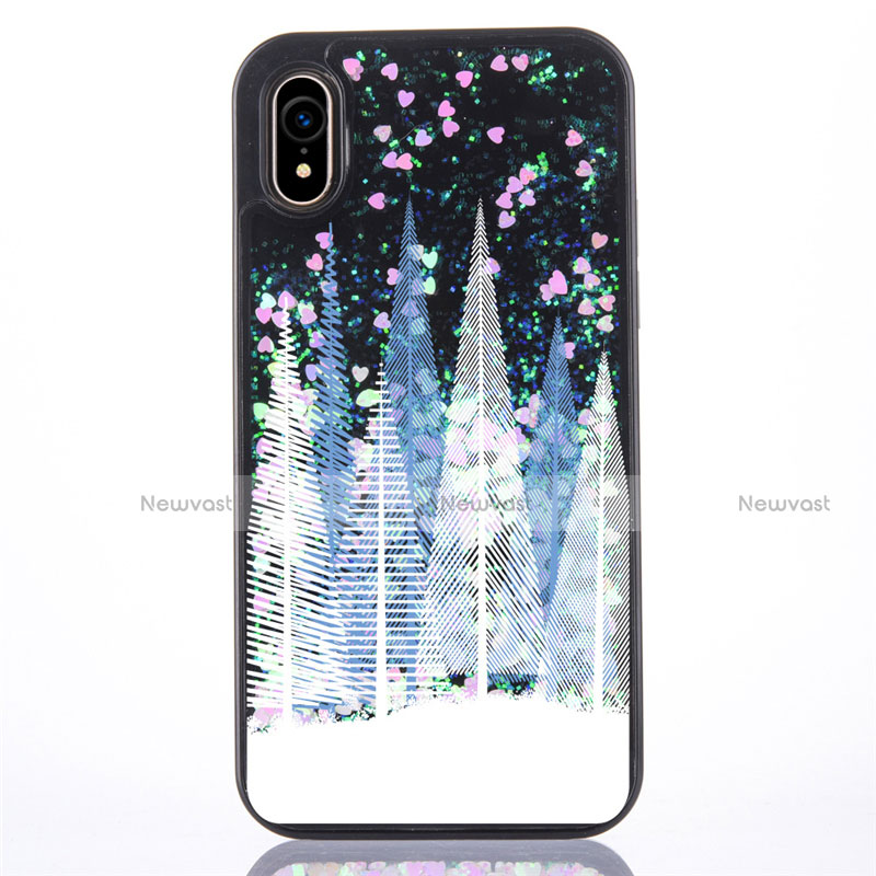 Ultra-thin Transparent Flowers Soft Case Cover T08 for Apple iPhone XR