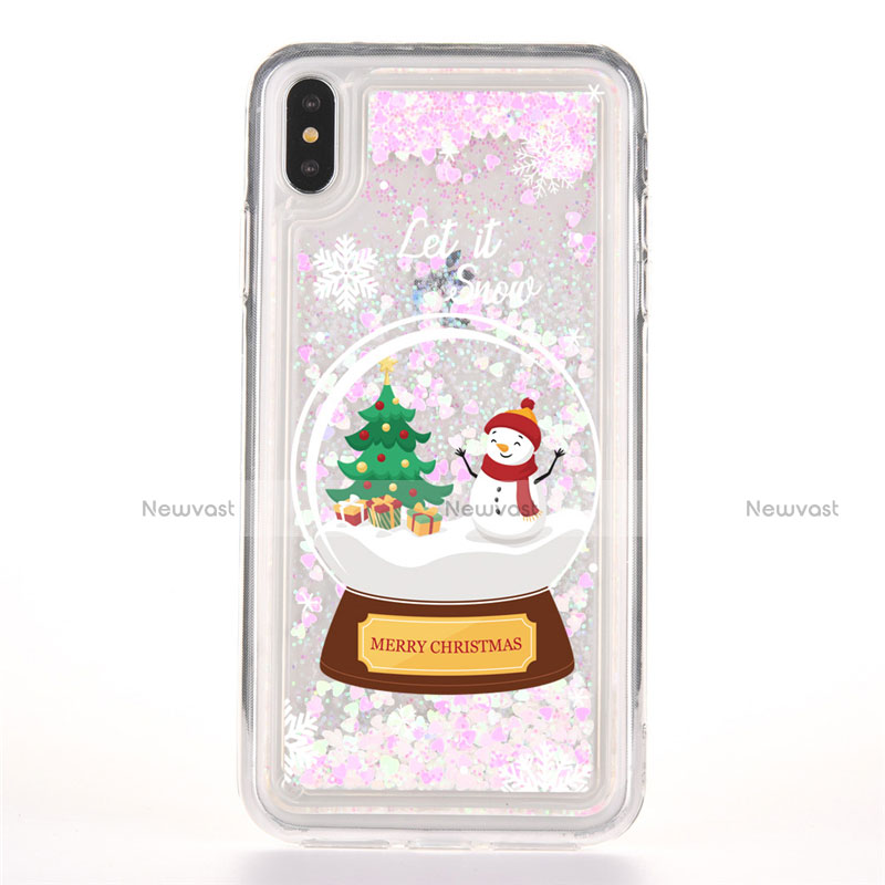 Ultra-thin Transparent Flowers Soft Case Cover T08 for Apple iPhone Xs Max