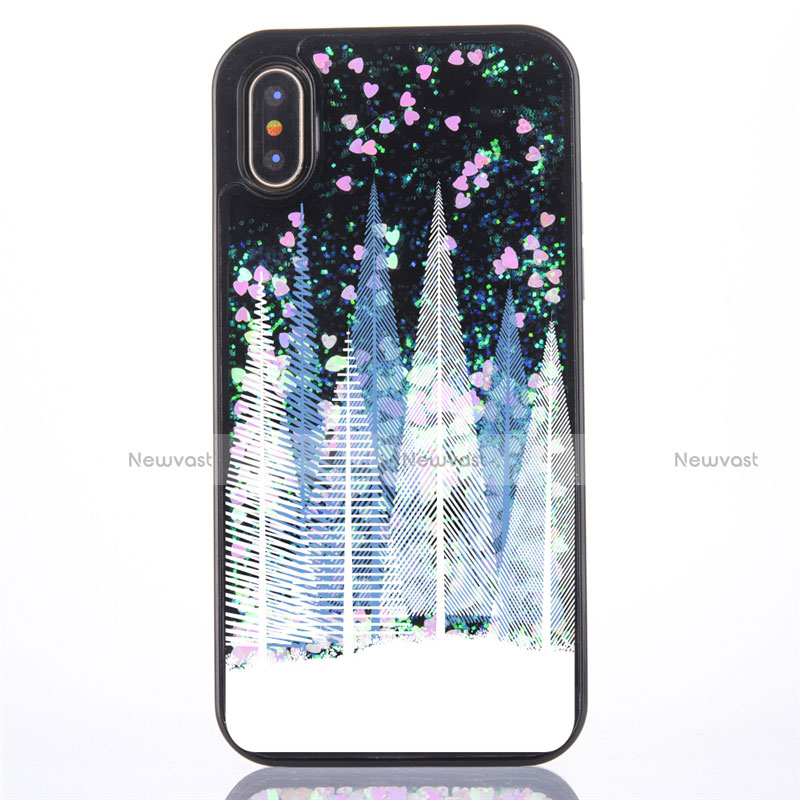Ultra-thin Transparent Flowers Soft Case Cover T09 for Apple iPhone X