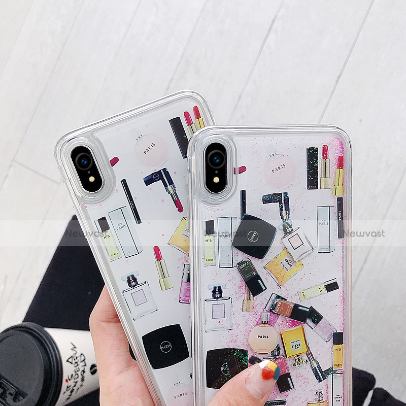 Ultra-thin Transparent Flowers Soft Case Cover T09 for Apple iPhone XR