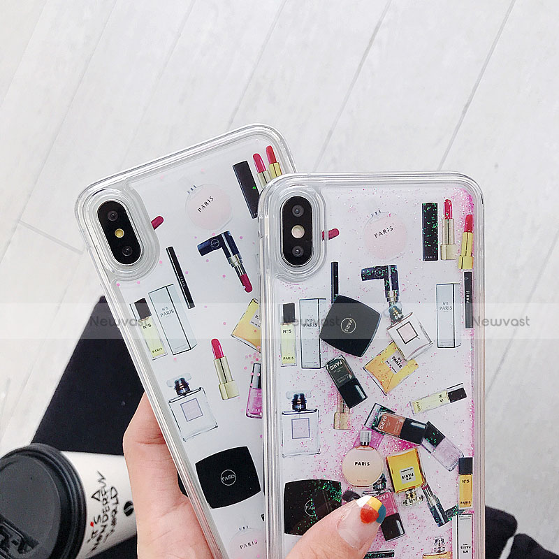 Ultra-thin Transparent Flowers Soft Case Cover T10 for Apple iPhone Xs