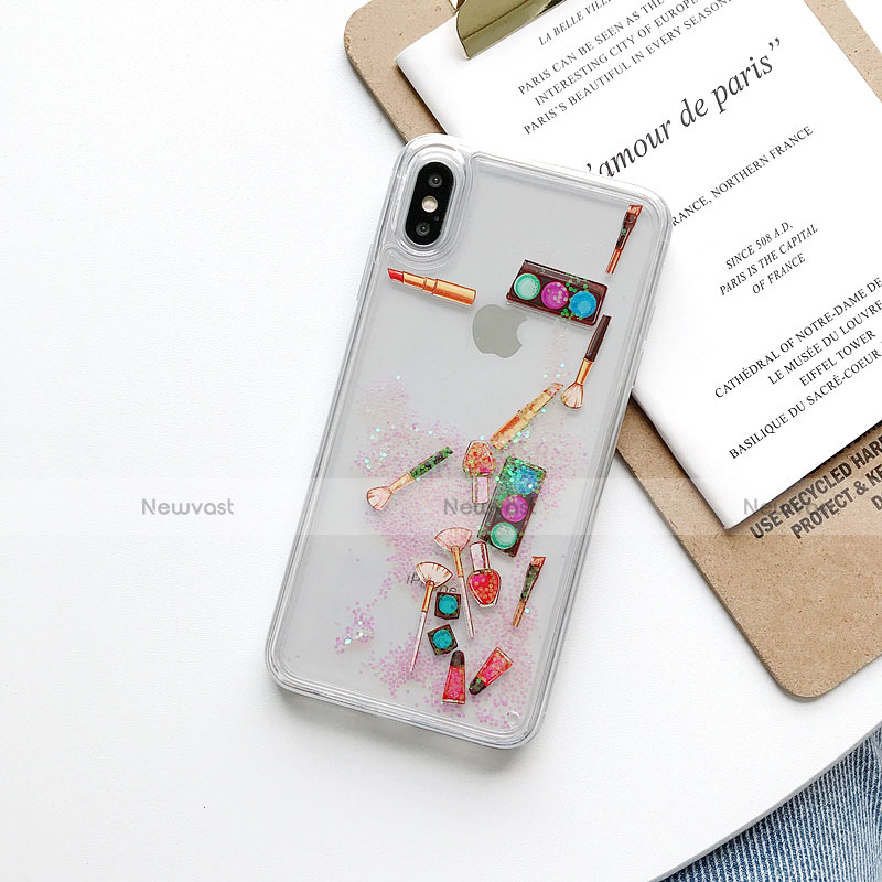 Ultra-thin Transparent Flowers Soft Case Cover T11 for Apple iPhone X