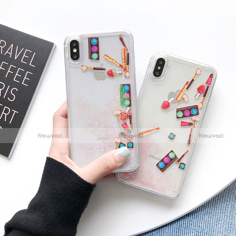 Ultra-thin Transparent Flowers Soft Case Cover T11 for Apple iPhone Xs