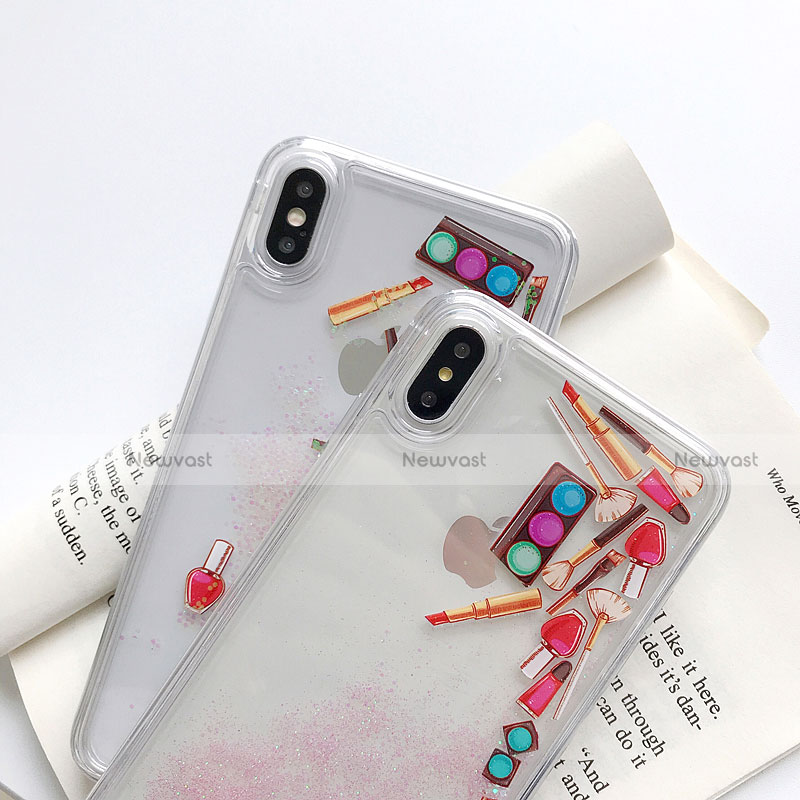 Ultra-thin Transparent Flowers Soft Case Cover T11 for Apple iPhone Xs