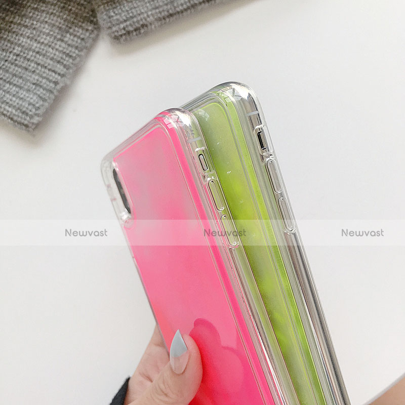 Ultra-thin Transparent Flowers Soft Case Cover T12 for Apple iPhone X
