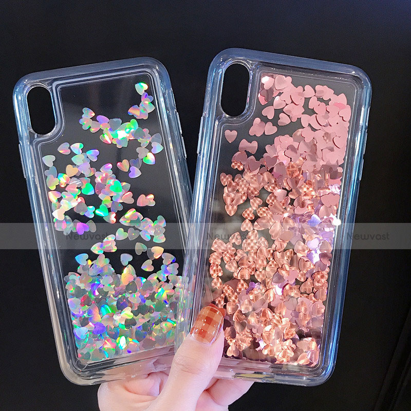 Ultra-thin Transparent Flowers Soft Case Cover T14 for Apple iPhone X