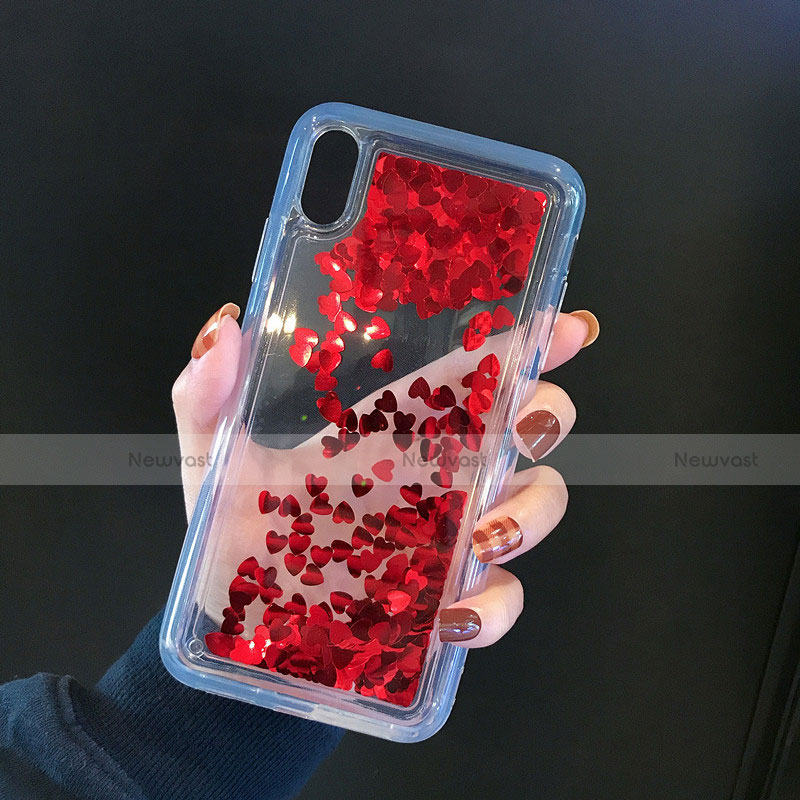 Ultra-thin Transparent Flowers Soft Case Cover T14 for Apple iPhone X