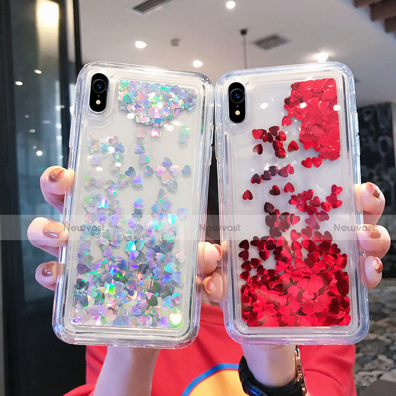 Ultra-thin Transparent Flowers Soft Case Cover T14 for Apple iPhone XR