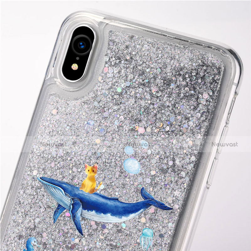 Ultra-thin Transparent Flowers Soft Case Cover T17 for Apple iPhone XR