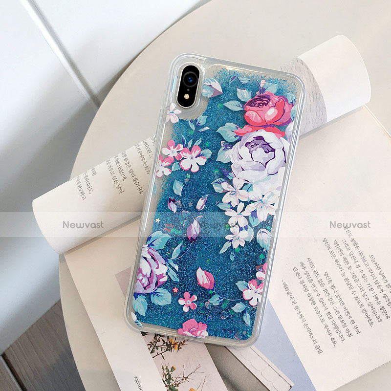 Ultra-thin Transparent Flowers Soft Case Cover T18 for Apple iPhone XR