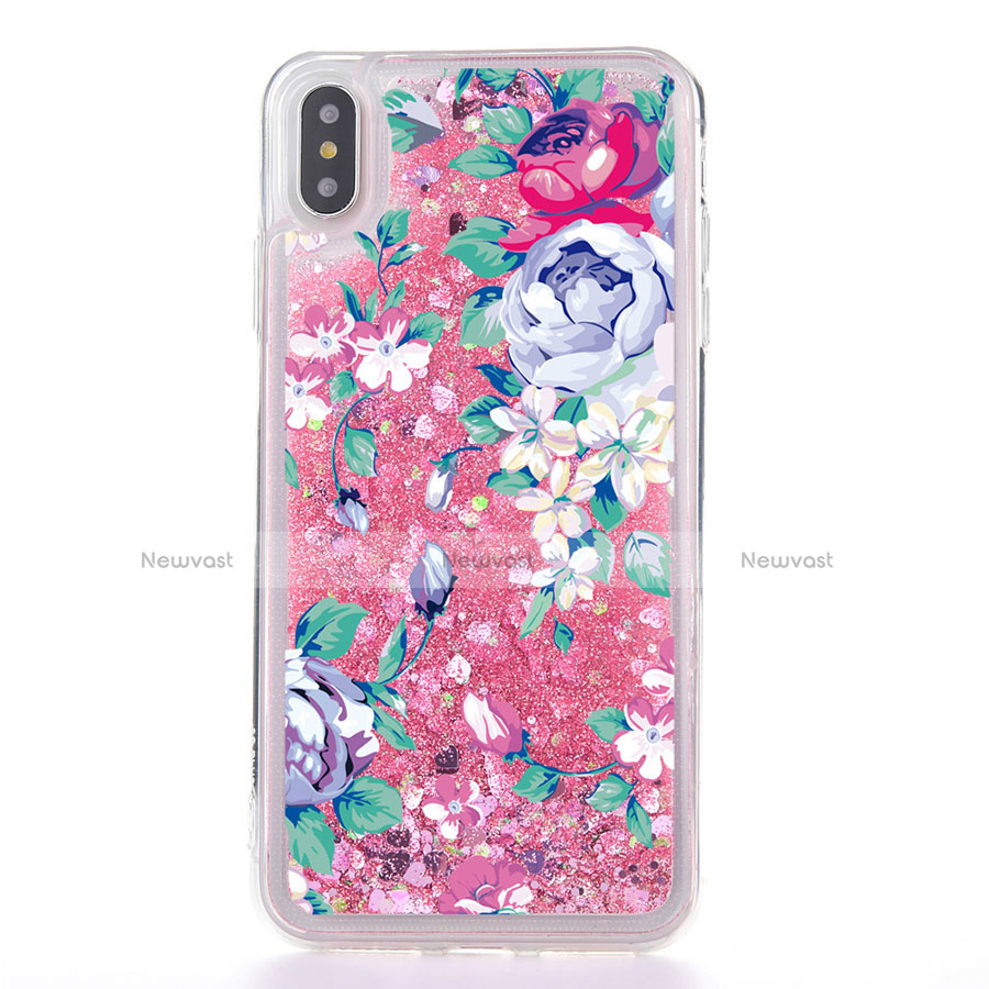 Ultra-thin Transparent Flowers Soft Case Cover T18 for Apple iPhone Xs Max