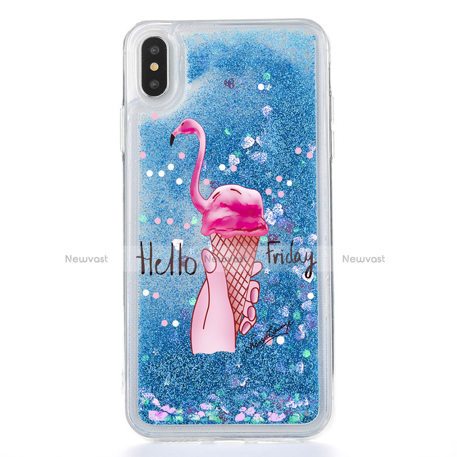 Ultra-thin Transparent Flowers Soft Case Cover T20 for Apple iPhone X Pink