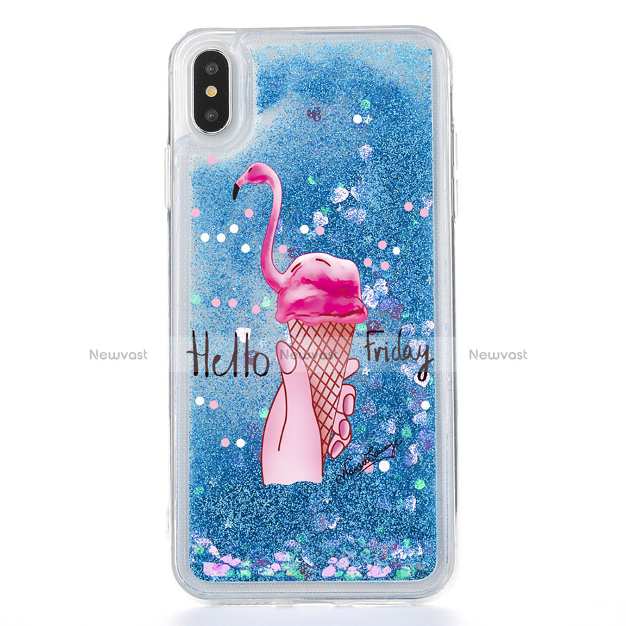 Ultra-thin Transparent Flowers Soft Case Cover T20 for Apple iPhone Xs Pink