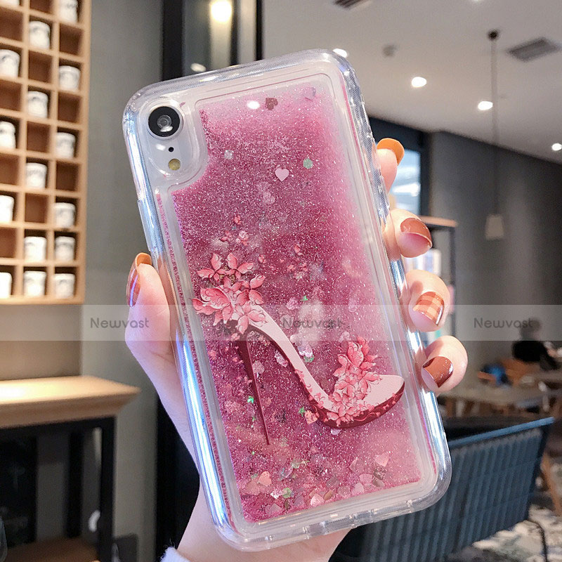 Ultra-thin Transparent Flowers Soft Case Cover T21 for Apple iPhone XR