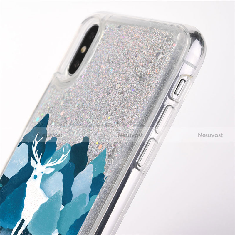Ultra-thin Transparent Flowers Soft Case Cover T22 for Apple iPhone X