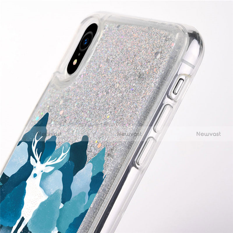 Ultra-thin Transparent Flowers Soft Case Cover T22 for Apple iPhone XR