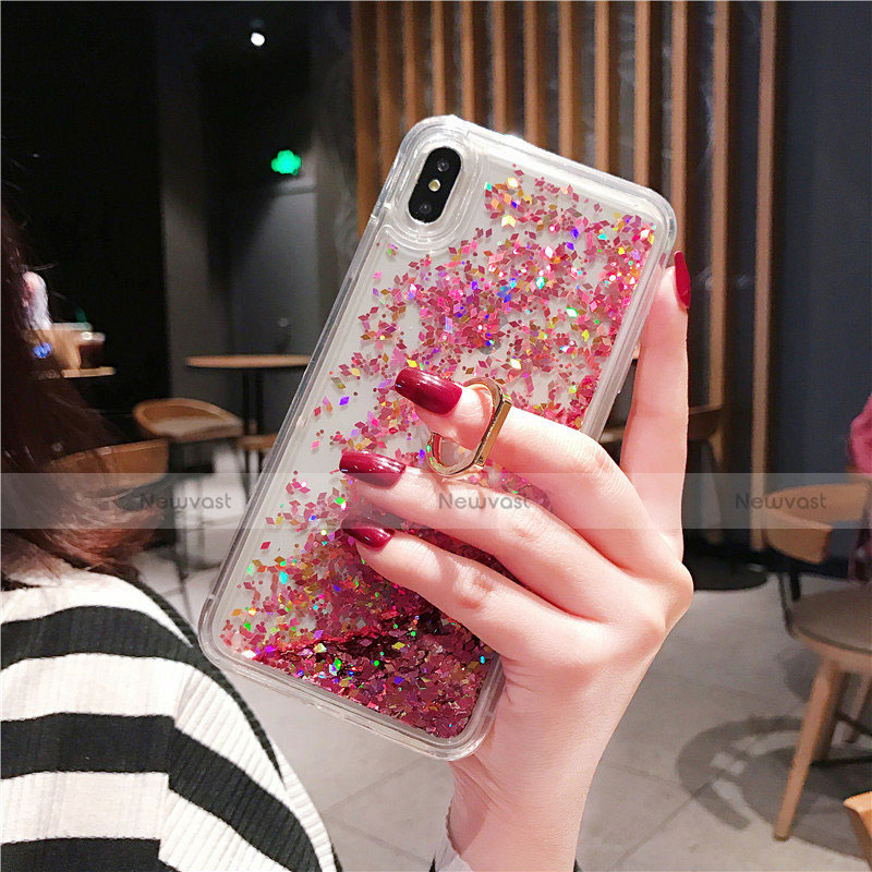 Ultra-thin Transparent Flowers Soft Case Cover T25 for Apple iPhone X