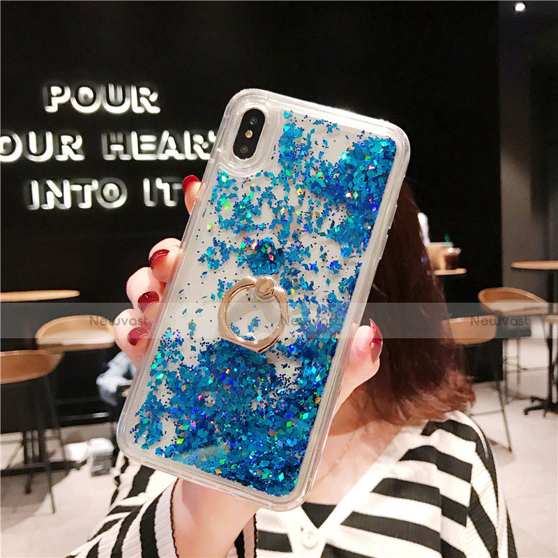 Ultra-thin Transparent Flowers Soft Case Cover T25 for Apple iPhone X